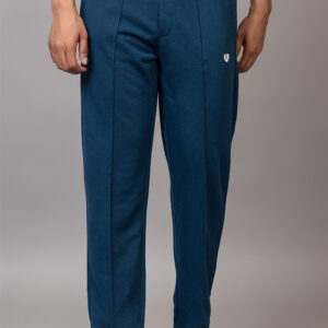 Men's Cotton Blend Track Pant with Side Zipper Pockets & Crease – YAQR Comfort Fit