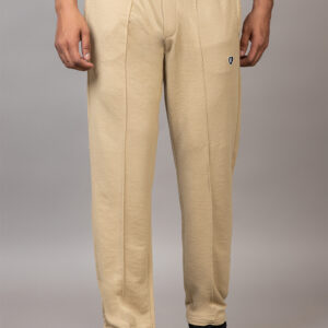Men's Cotton Blend Track Pant with Side Zipper Pockets & Crease – YAQR Comfort Fit